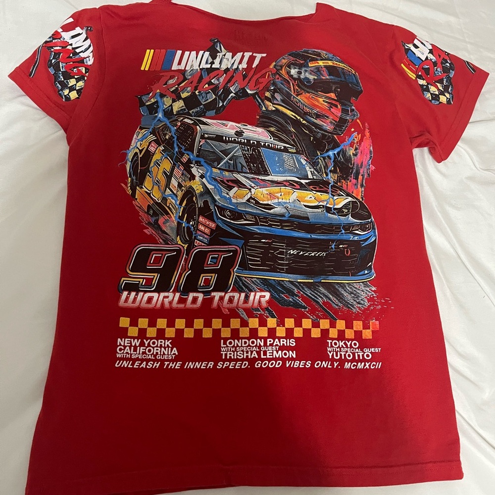 Red Race Car Graphic T-Shirt - Picture 4 of 6